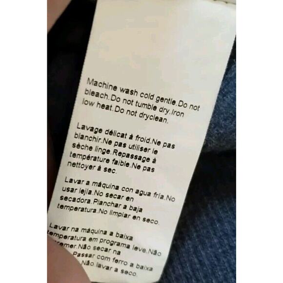 Hugo Boss Mens Pullover Navy Gray Striped Jumper Spellout Sweater Large ** - Picture 12 of 15